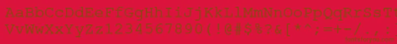 ErKurierKoi8Normal Font – Brown Fonts on Red Background