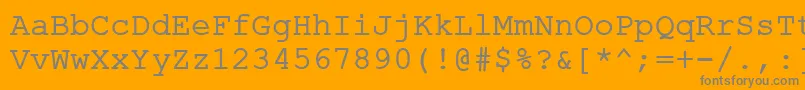 ErKurierKoi8Normal Font – Gray Fonts on Orange Background