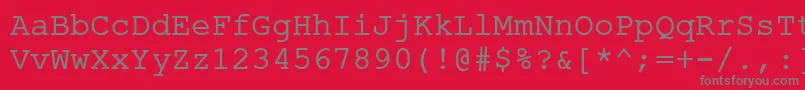 フォントErKurierKoi8Normal – 赤い背景に灰色の文字