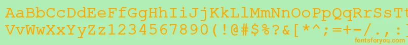 ErKurierKoi8Normal Font – Orange Fonts on Green Background