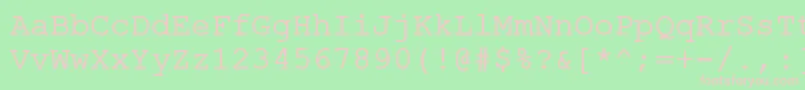 ErKurierKoi8Normal Font – Pink Fonts on Green Background