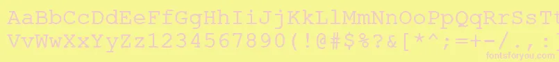 ErKurierKoi8Normal Font – Pink Fonts on Yellow Background