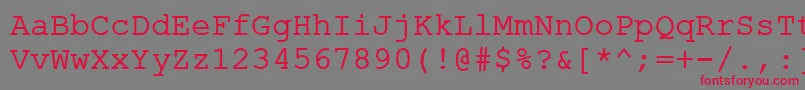 ErKurierKoi8Normal Font – Red Fonts on Gray Background