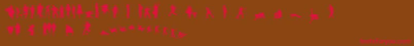 Celebno Font – Red Fonts on Brown Background