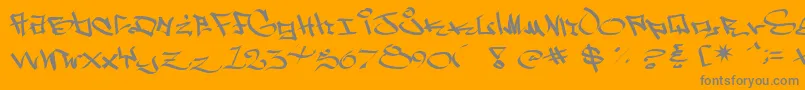 フォントWside – オレンジの背景に灰色の文字