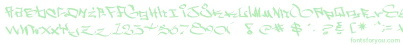 Wside Font – Green Fonts on White Background