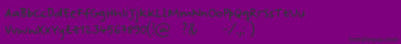 StrangewaysRegularSample-Schriftart – Schwarze Schriften auf violettem Hintergrund