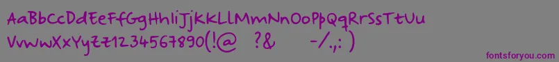 StrangewaysRegularSample Font – Purple Fonts on Gray Background