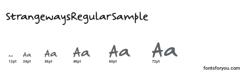 StrangewaysRegularSample Font Sizes