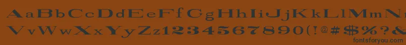 RailroadRoman1916Normal Font – Black Fonts on Brown Background