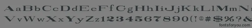 RailroadRoman1916Normal Font – Black Fonts on Gray Background