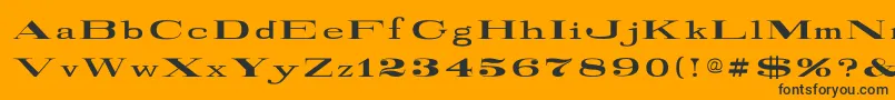 RailroadRoman1916Normal Font – Black Fonts on Orange Background