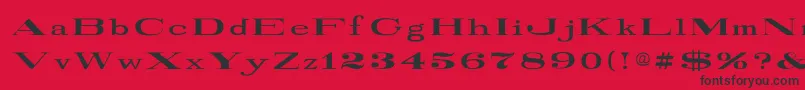 フォントRailroadRoman1916Normal – 赤い背景に黒い文字