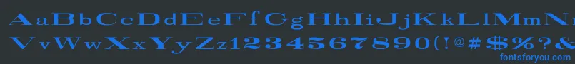 RailroadRoman1916Normal Font – Blue Fonts on Black Background