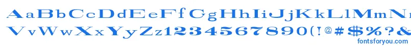 RailroadRoman1916Normal Font – Blue Fonts on White Background