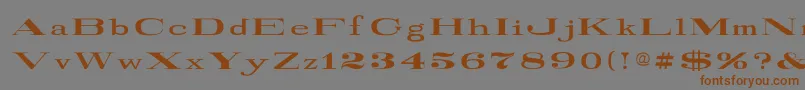 RailroadRoman1916Normal Font – Brown Fonts on Gray Background