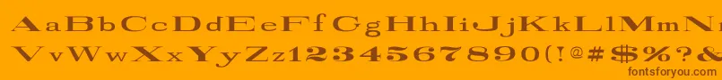 RailroadRoman1916Normal Font – Brown Fonts on Orange Background