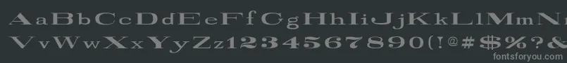 RailroadRoman1916Normal Font – Gray Fonts on Black Background