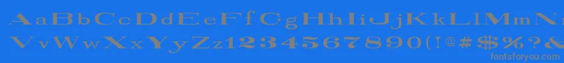 RailroadRoman1916Normal Font – Gray Fonts on Blue Background