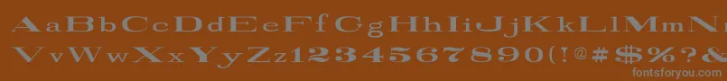 RailroadRoman1916Normal Font – Gray Fonts on Brown Background