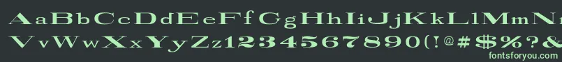 RailroadRoman1916Normal Font – Green Fonts on Black Background