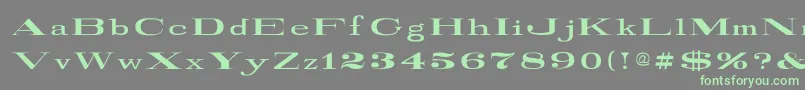 RailroadRoman1916Normal Font – Green Fonts on Gray Background