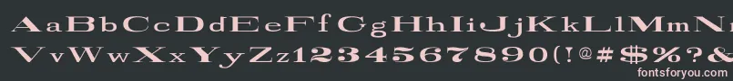 RailroadRoman1916Normal Font – Pink Fonts on Black Background