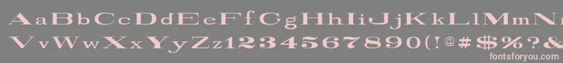 RailroadRoman1916Normal Font – Pink Fonts on Gray Background