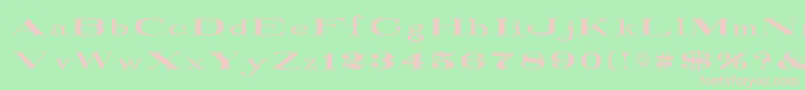 RailroadRoman1916Normal Font – Pink Fonts on Green Background