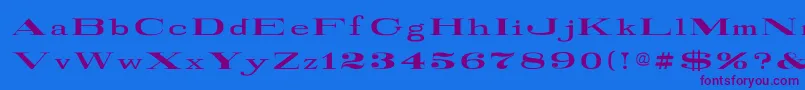 RailroadRoman1916Normal Font – Purple Fonts on Blue Background