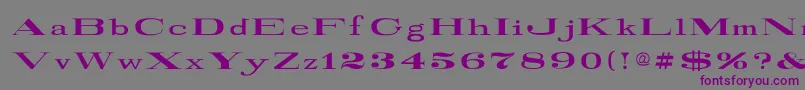RailroadRoman1916Normal Font – Purple Fonts on Gray Background