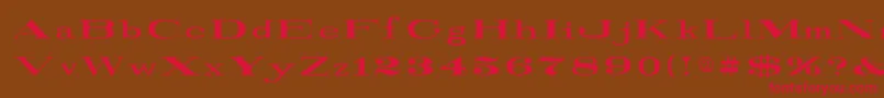 RailroadRoman1916Normal Font – Red Fonts on Brown Background