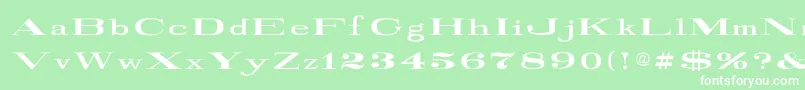 RailroadRoman1916Normal Font – White Fonts on Green Background