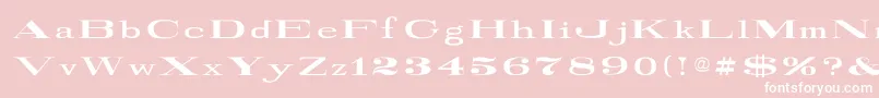 RailroadRoman1916Normal Font – White Fonts on Pink Background