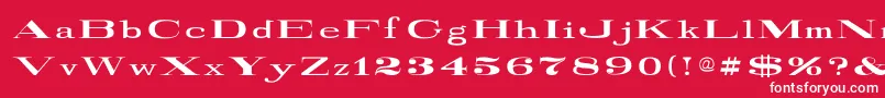 RailroadRoman1916Normal Font – White Fonts on Red Background