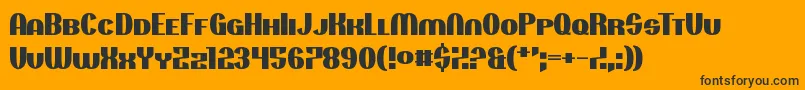 Projectionist Font – Black Fonts on Orange Background