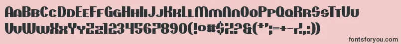 Projectionist Font – Black Fonts on Pink Background