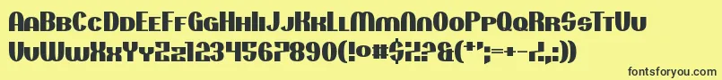 Projectionist Font – Black Fonts on Yellow Background