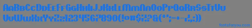 Projectionist-Schriftart – Blaue Schriften auf grauem Hintergrund