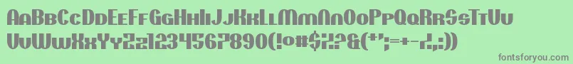 Projectionist Font – Gray Fonts on Green Background