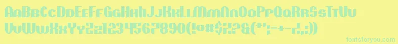Projectionist Font – Green Fonts on Yellow Background