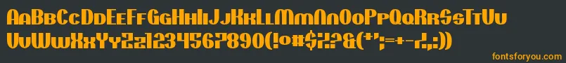 Projectionist Font – Orange Fonts on Black Background