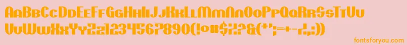 Projectionist Font – Orange Fonts on Pink Background