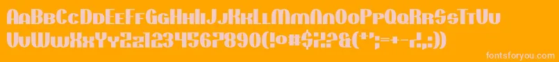 Projectionist Font – Pink Fonts on Orange Background