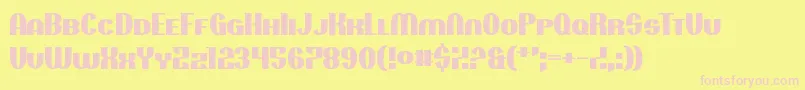Projectionist Font – Pink Fonts on Yellow Background