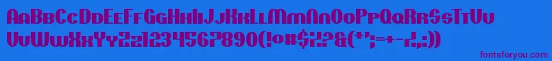 Projectionist Font – Purple Fonts on Blue Background