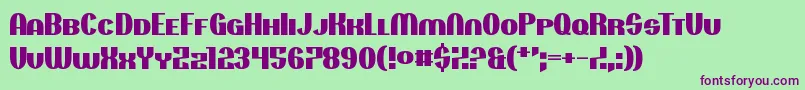Projectionist Font – Purple Fonts on Green Background