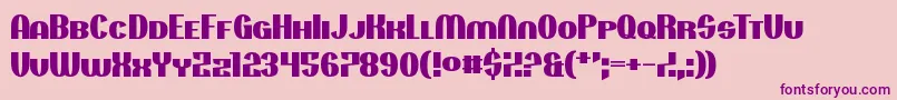 Projectionist Font – Purple Fonts on Pink Background