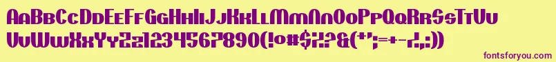 Projectionist Font – Purple Fonts on Yellow Background
