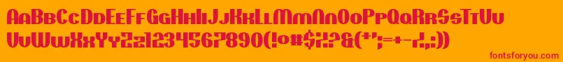 Шрифт Projectionist – красные шрифты на оранжевом фоне